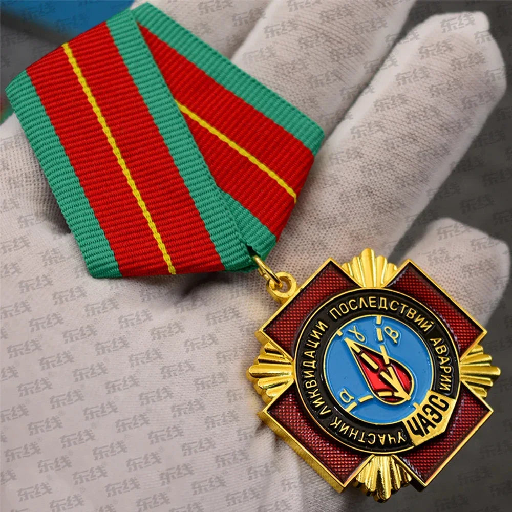 Soviet Chernobyl Nuclear Power Station Medal badge Brooch Pin Souvenir Gifts
